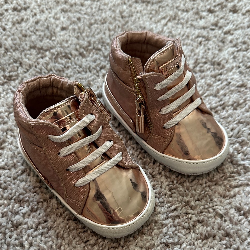 Michael Kors Kids Rose Gold Sneakers